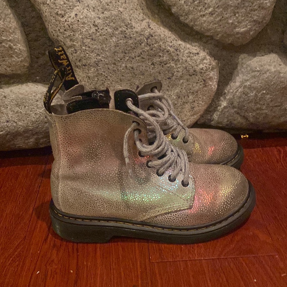 Kids Dr Martens size 13  pastel metallic